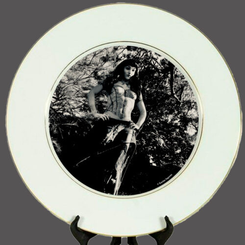 Assiette en porcelaine - impression centrée 27cm