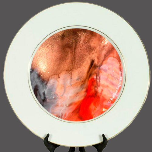Assiette en porcelaine - impression centrée 27cm